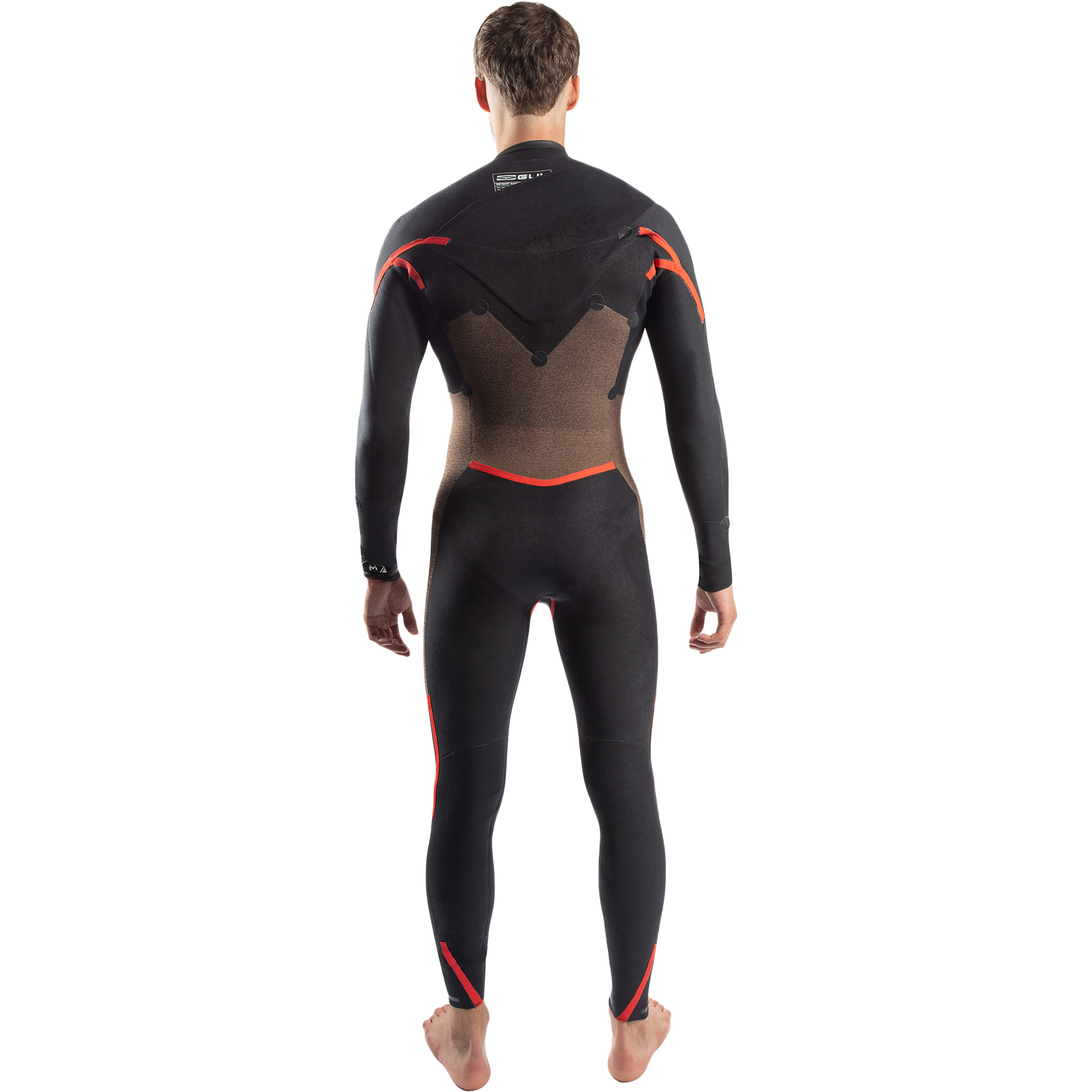 2025 Gul Mens Response FX 5/4mm Chest Zip Wetsuit RE1242-C1 - Black / Contour Camo